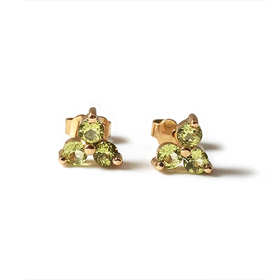 Aretes de Oro 18k con Peridoto