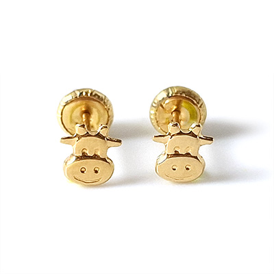 Aretes Vaquita de Oro 18k