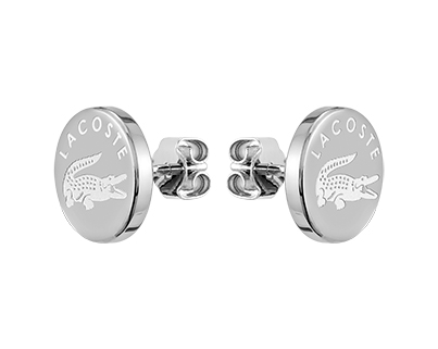 Aretes plateados de acero inoxidable SNEAK