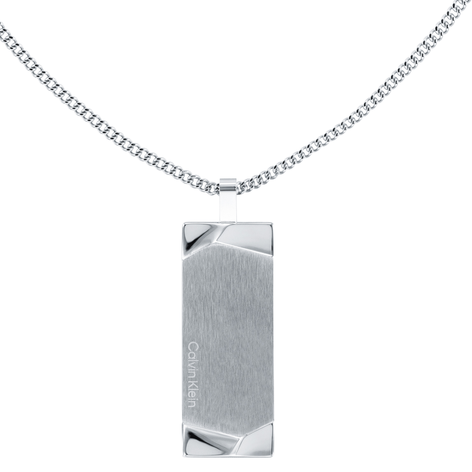 Collar caballero de aceroinoxidable plateado Pendant Necklace