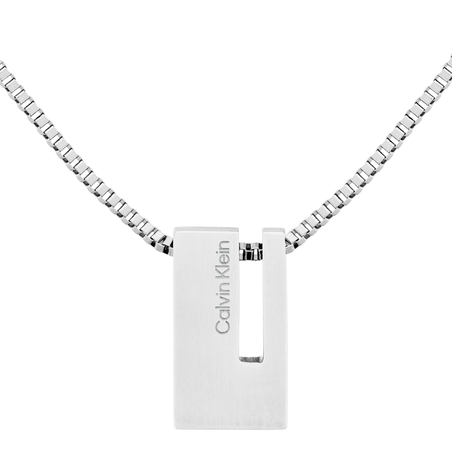 Collar de aceroinoxidable plateado Pendant Necklace