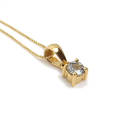 Dije de Oro 18k con Aguamarina