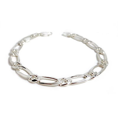 Pulsera de plata eslabones largos