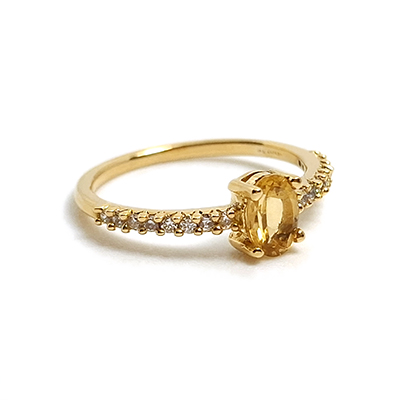 9. Sortija de Oro 18k con Citrino
