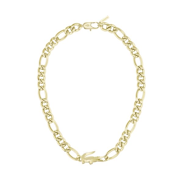 Collar dorado de acero inoxidable en forma de cocodrilo