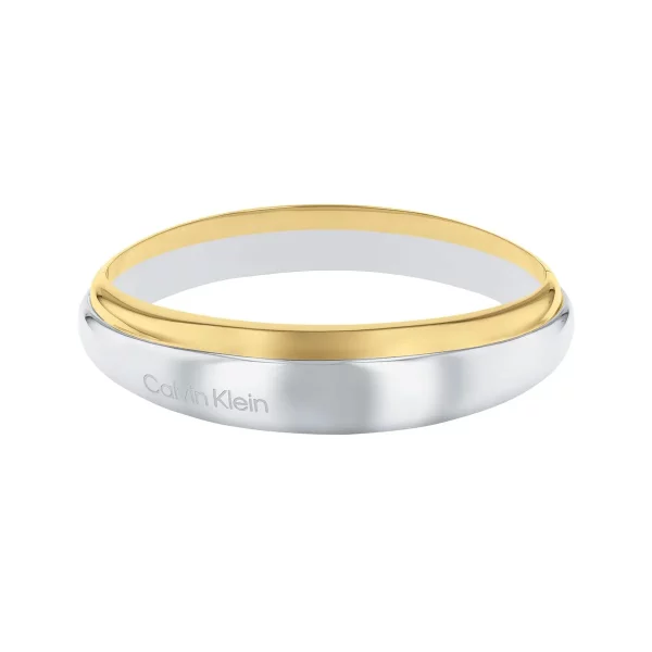 Pulsera Refine de acero inoxidable Plateado con dorado