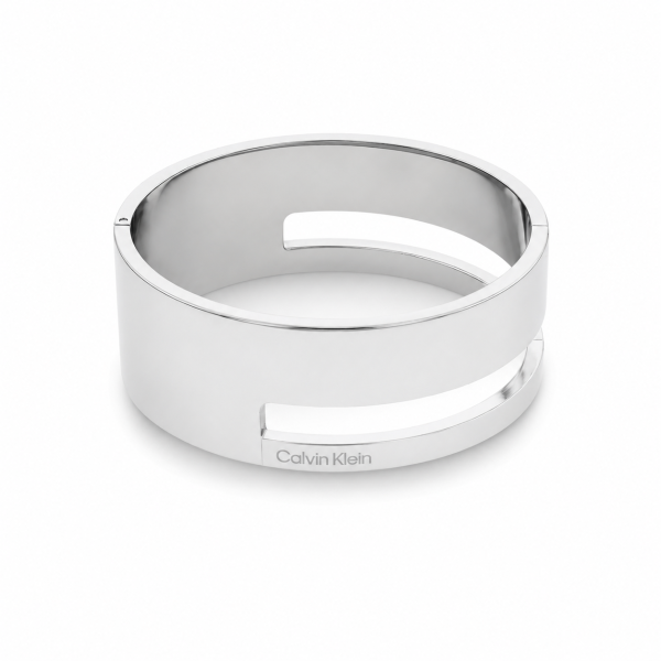 Pulsera Geometric plateada de acero inoxidable